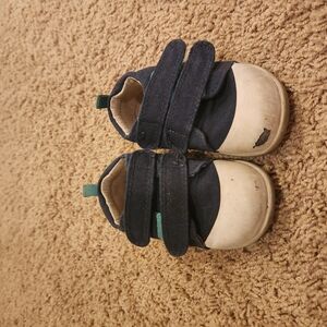 Kids Navy and White Velcro Shoes